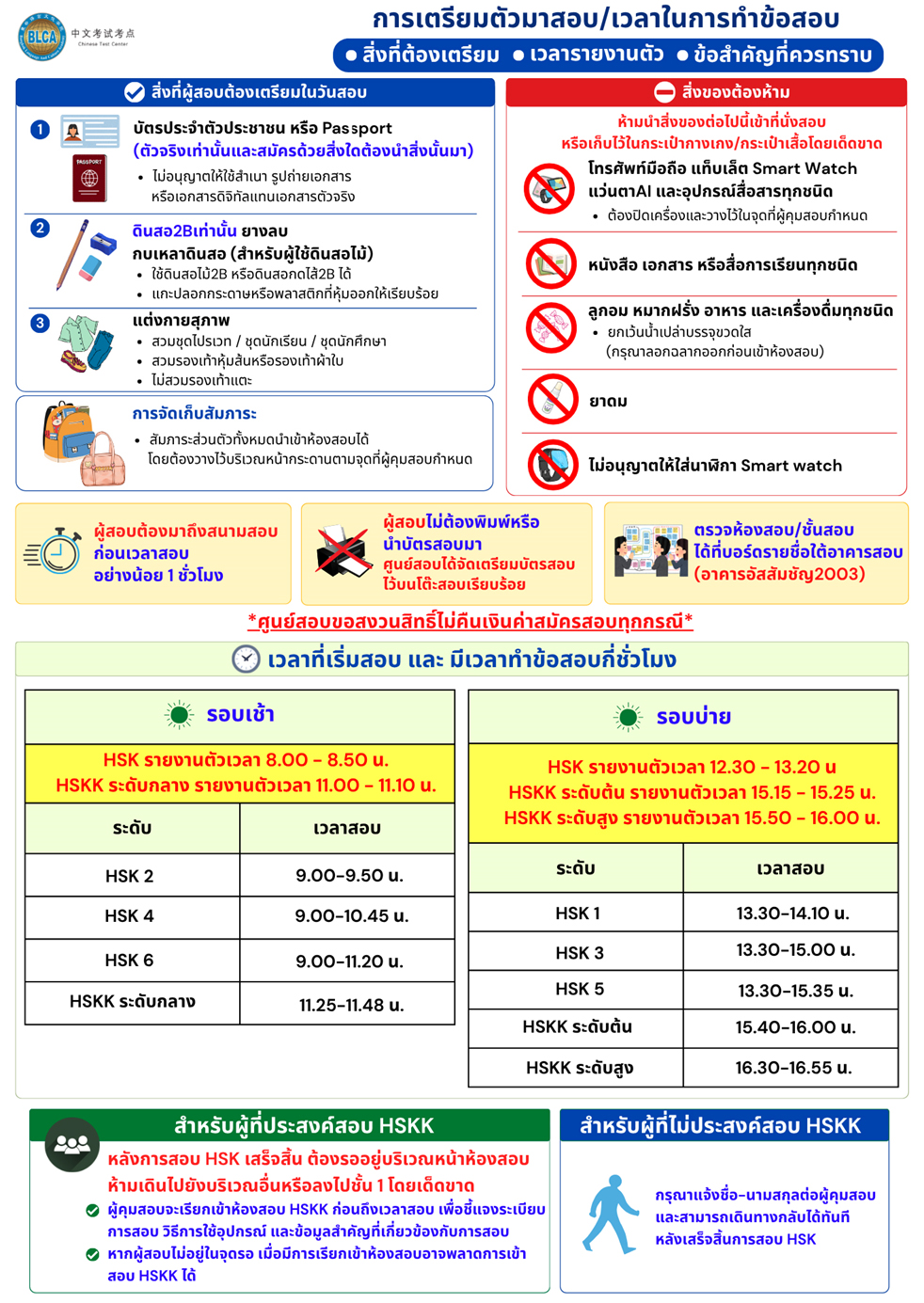 การเตรียมตัวมาสอบ สิ่งที่ต้องเตรียมมาสอบ HSK+HSKK (Paper based test สอบที่สนามสอบ)